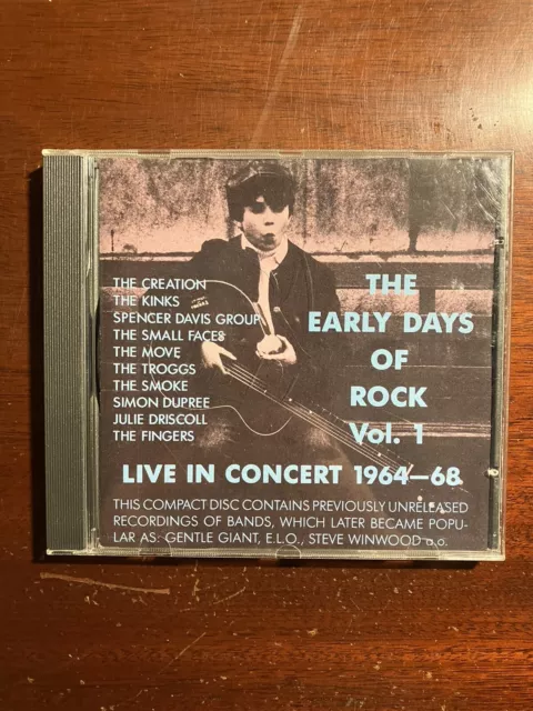 The Early Days of Rock Vol. 1 Live In Concert 1964-1968 Kinks Small Faces Troggs