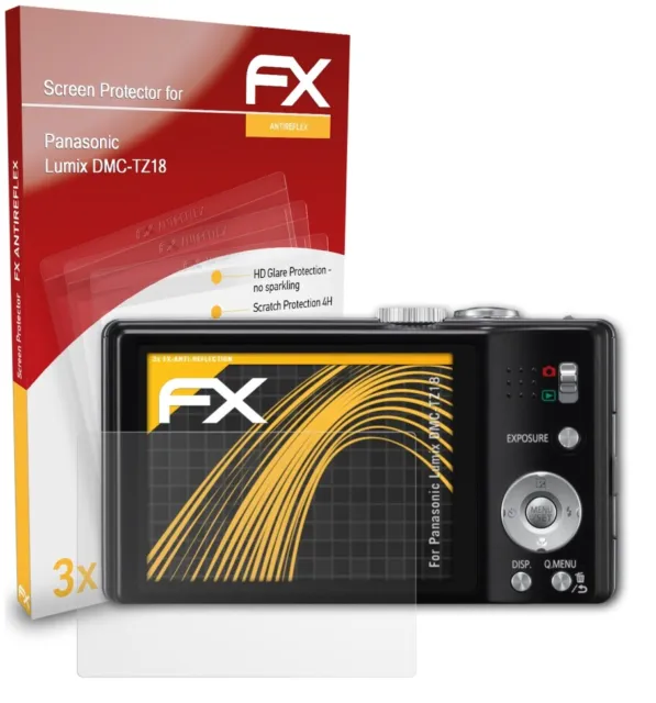 atFoliX 3x Screen Protection Film for Panasonic Lumix DMC-TZ18 matt&shockproof