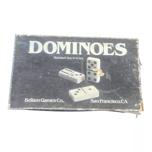 Vintage Bellam Games Ivory Bakelite Dominoes 28 Pieces Standard Size