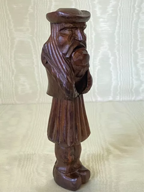 MARTIN STYLE NUTCRACKER Breton Man #3 Grumpy French Wooden Carved Antique 1910