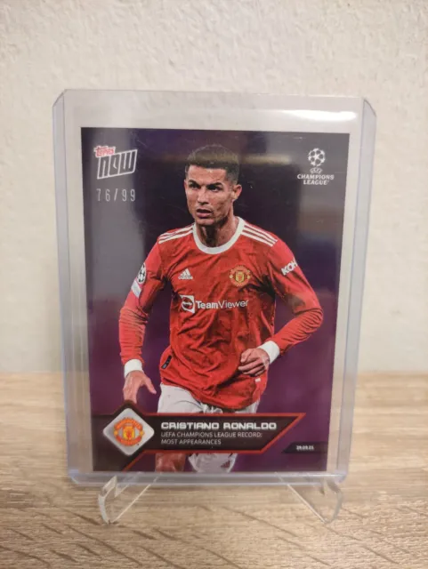Topps now Cristiano Ronaldo 76/99 Record Most UEFA CL Appearances #36 PARALLEL