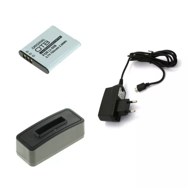 Akku und USB Ladegerät für Olympus XZ-1 XZ-10 VG-170 VH-410 VH-510 VH-520 Li-50B
