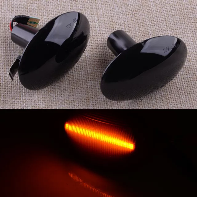 Smoked Lens LED Side Repeater Amber Marker Light Fit For BMW MINI COOPER R56 R57