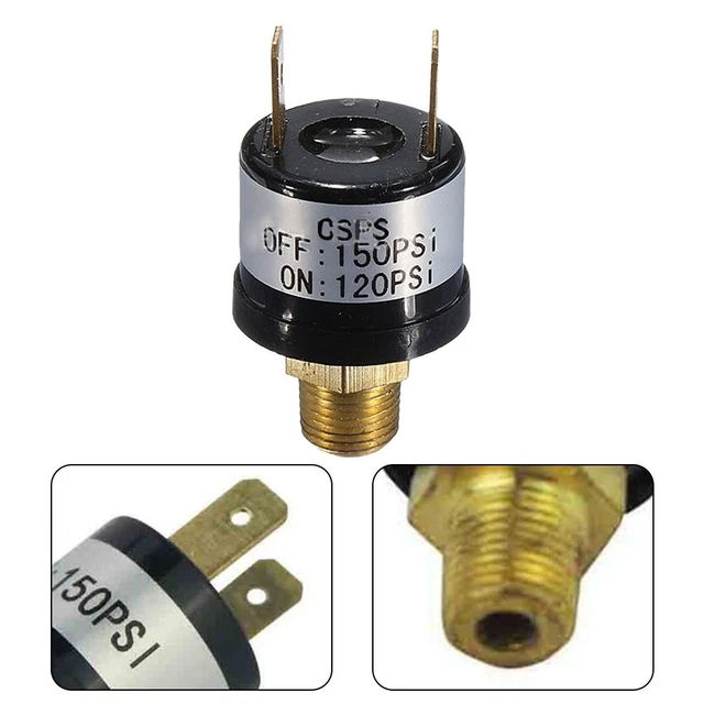 MJJEsports Pédale Interrupteur Pneumatique Commutateur Pression Compresseur Air - Unidirectionnel Plastique Noir