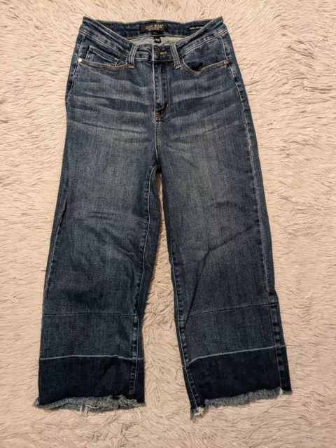 Judy Blue Wide Leg Crop Jeans Womens Size 7/28 High Rise Denim