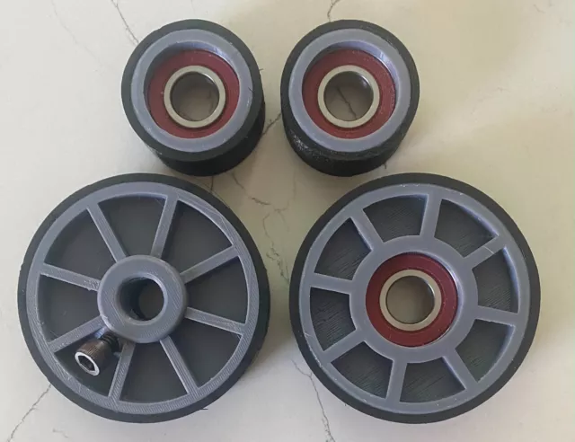 4-Wheel and Tire Set For Rockwell/Delta 1" Belt Sander/Grinder