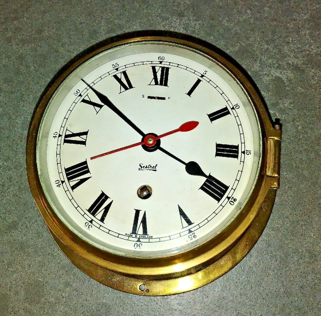 ANTIQUE SESTREL TOPSHAM Exeter England Ships Mechanical Clock Sweep