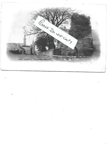 COUPAR ANGUS The Abbey Perth & Kinross Early Postcard 1904 Postmark