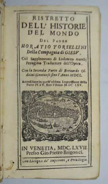 HISTORIE DEL MONDO - figur. 1667 - Torsellini