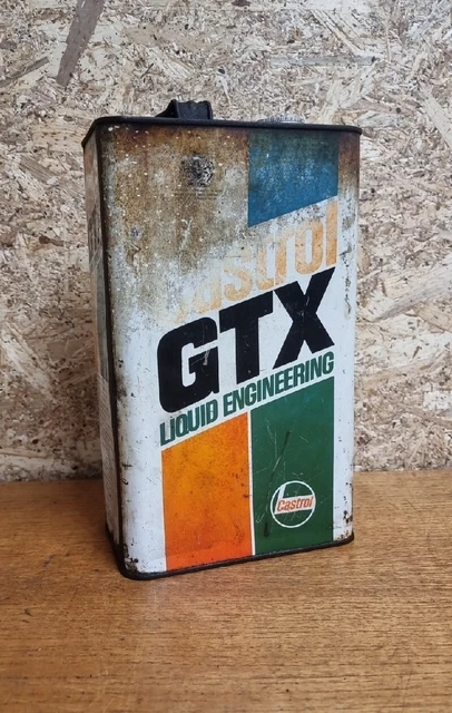 VINTAGE CASTROL GTX 1 Gallon Oil Can Tin Classic Car £16.95 - PicClick UK