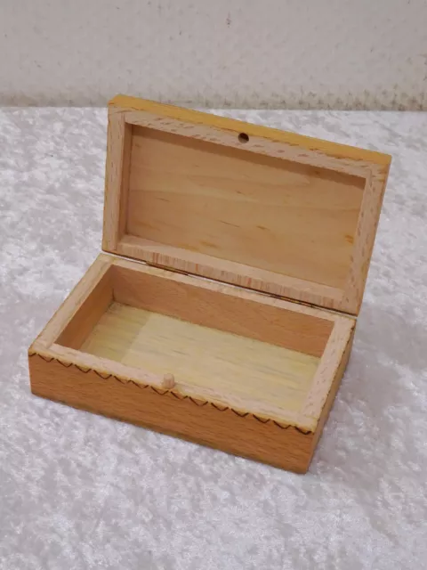 Madera Grifón Caja para Skat Tarjetas Barco de Vela - Vintage - Handgefertigt 3