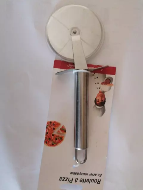 Couteau roulette à pizza en acier inoxydable diamètre 75 mm