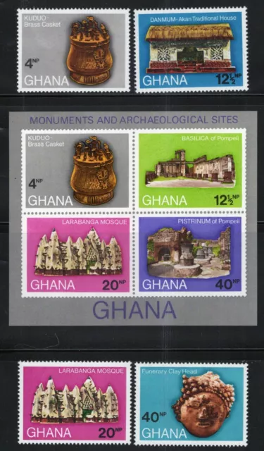 ZAYIX Ghana 406-408a, 409 MNH Mosque Artifacts Culture Architecture 013123SM29