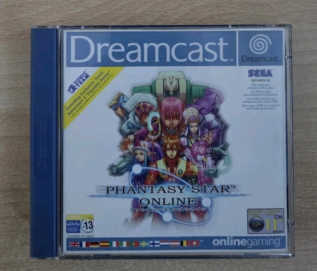 Phantasy Star Online - Jeu SEGA Dreamcast PAL, Complet En Boîte, Bon état, Fonctionne Parfaitement
