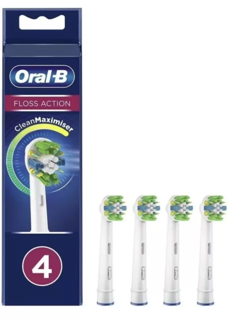 Braun Oral-B Floss Action Testine Di Ricambio Spazzolino Elettrico 4 Pk