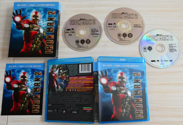 Edition Combo 2 Blu Ray + Dvd Pal Marvel Iron Man 2 Robert Downey Jr 2