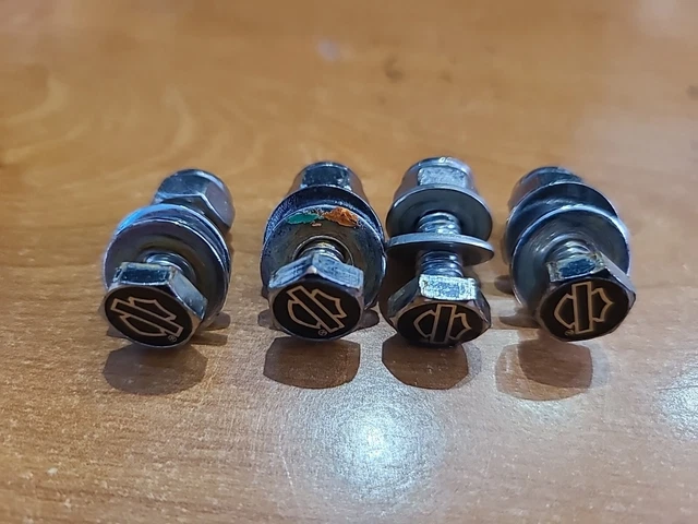 Harley Davidson Bat and Shield License Plate Bolts