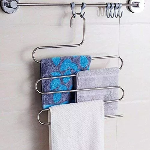 Trousers Hanger 5 Layers S Shape Pants Scarf Hanger Holder Closet Space Saver 3