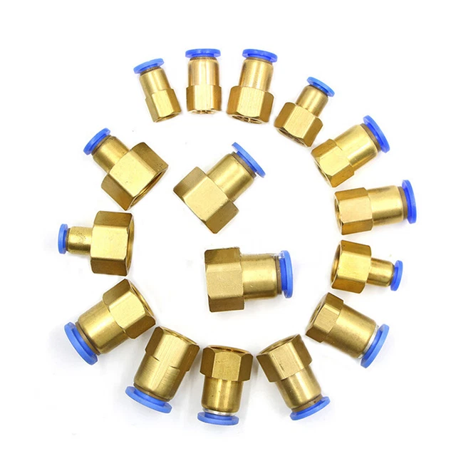 10 Stück Pneumatische AnschlüsseRohr Schnellwechsler 4mm-12mm Fittings Messing