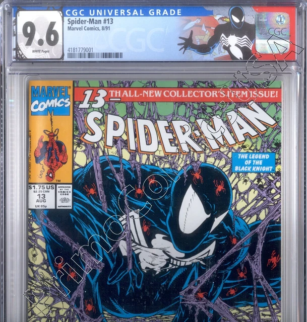 PRIMO:  SPIDER-MAN #13 McFARLANE black custom label Marvel comics NM+ 9.6 CGC