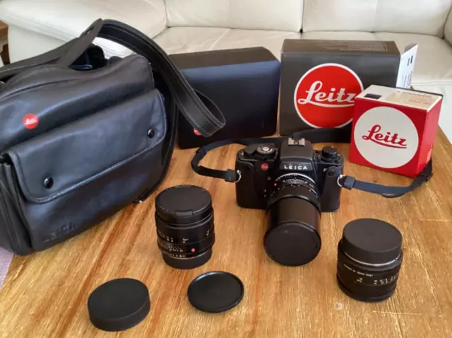 Leica R5 mit viel Zubehör 3 Objektive Ernst Leitz Wetzlar