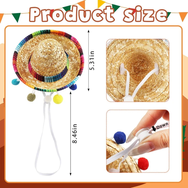 Sombrero Cat Hat For Cats Mexican Fiesta, Mini Sombrero Hat For