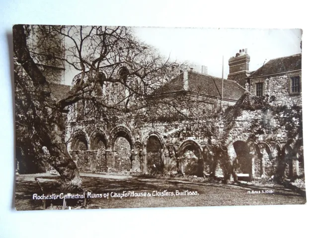 Vintage RPPC Rochester Cathedral Ruins Chapter House & Cloisters Great Britain