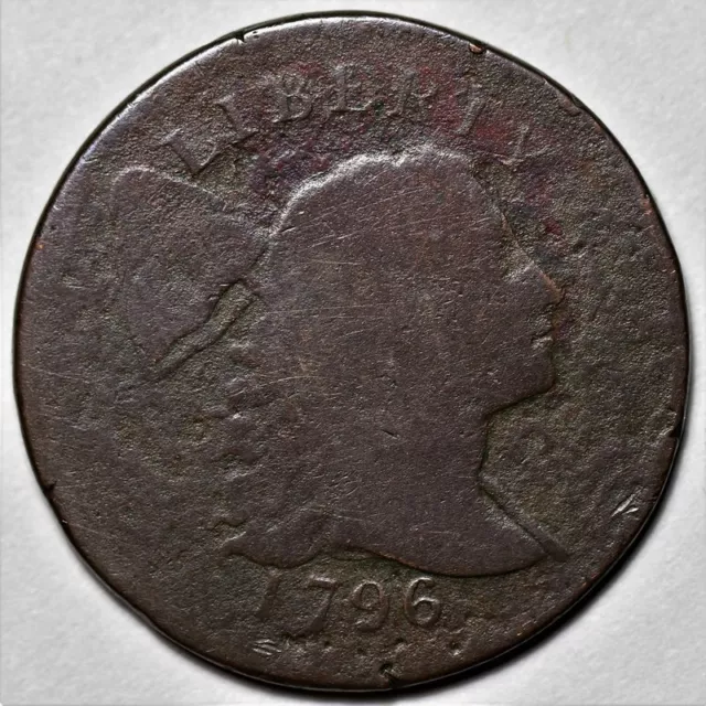 1796 Liberty Cap Large Cent - US 1c Copper Penny Coin - L36