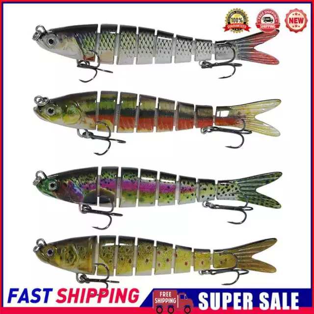 Fishing Lures Multi Jointed 140mm Sinking Hard Baits 8 Section Wobbler Swimbaits