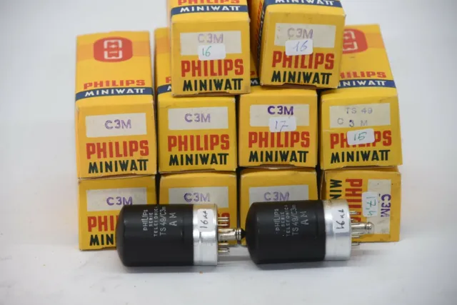 C3m tested tube  PHILIPS by VALVO NOS Röhre Valvola Lampe Valve 진공관 真空管 TS49 2