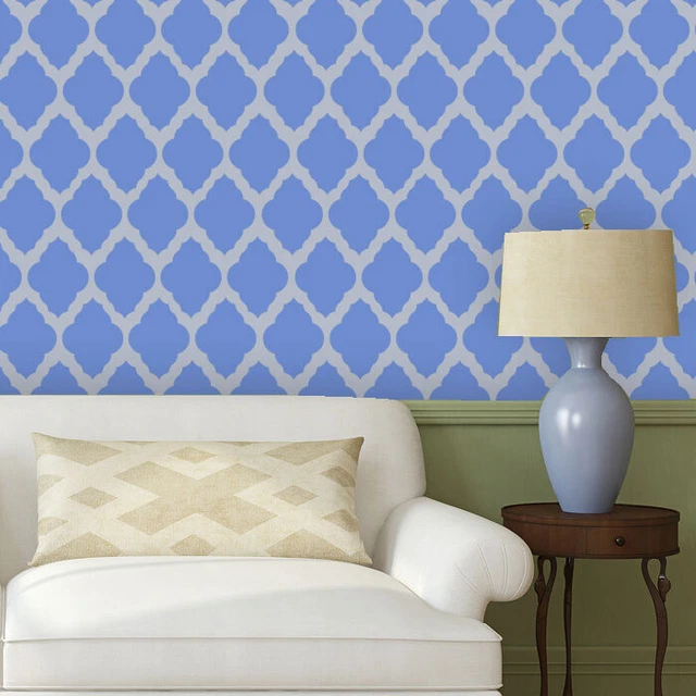 Moroccan Wall Stencil Rabat Allover Trellis Stencil for DIY Wallpaper Home Decor