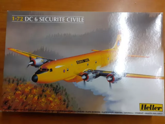 Heller 1/72 Avion Dc 6 Securite Civile Ref 80386 Complet En Boite