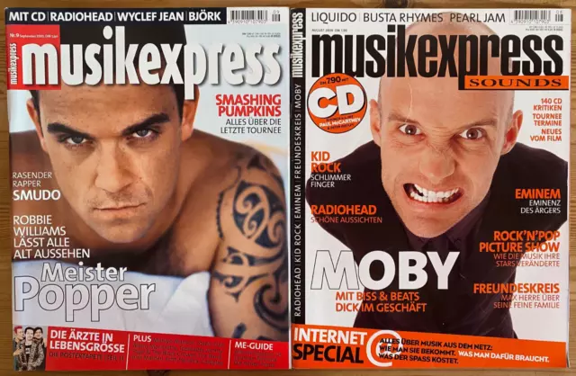 MUSIKEXPRESS - 2 Ausgaben - August+September 2000 - Rarität Rock/Pop-Zeitschrift