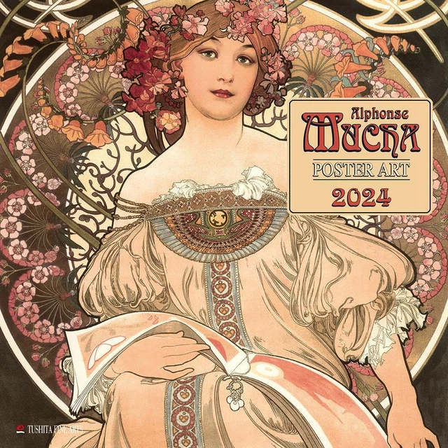 ALPHONSE MUCHA Poster Art 2024 Kalender 2024 Kalender Tushita Fine