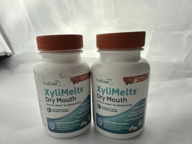X2 (paquete de 2) OraCoat XyliMelts boca seca 100 canela se derrite vencimiento 01/2027- 04/2027
