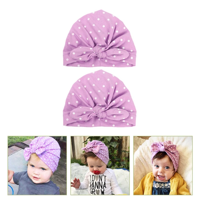 2 Pcs knit Cappello Neonato Cuffia Costume Turbanti Per Bambine