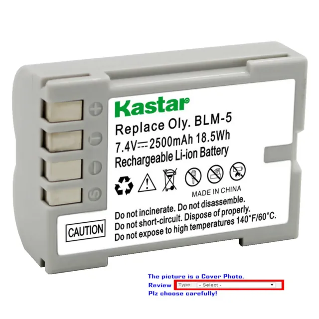 Kastar Replacement Battery for Olympus BLM-5 PS-BLM5 & Olympus E-5 Camera