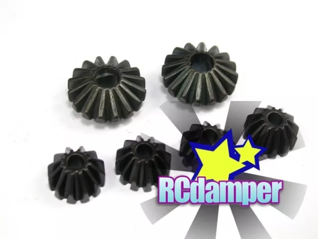 Hard Steel Diff Differential Bevel Pinion Gear 6Pc Tamiya Tt02 Tt02B Tt02D Tt-02