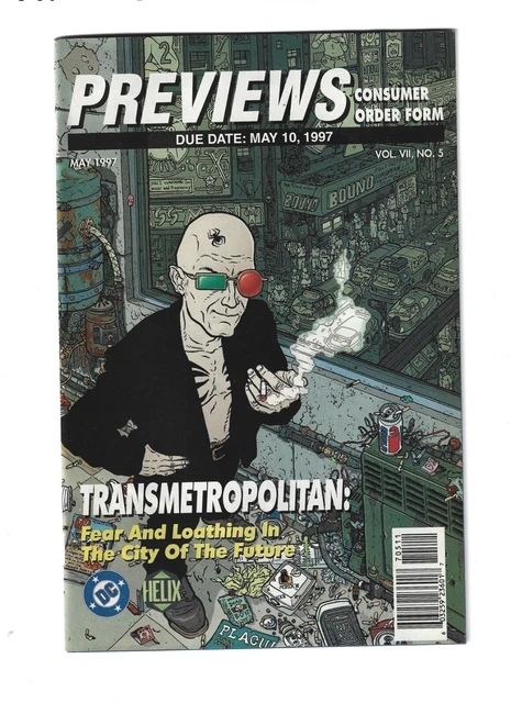 Previews Consumer Order Form vol. 7 #5 Diamond Transmetropolitan DC Comics 1997
