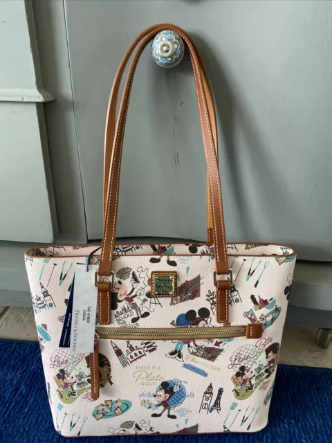 2022 Disney Dooney & Bourke Mickey & Minnie Epcot Food & Wine Tote Purse NWT