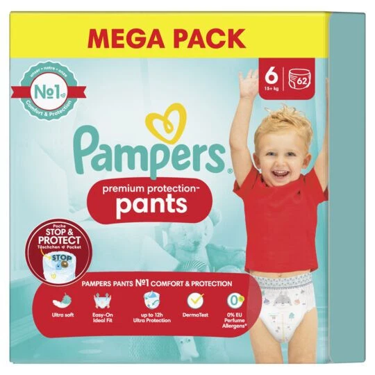 PAMPERS - Pants Premium Protection Couches-Culottes taille 6 (13kg+) - paquet de