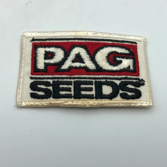 Vintage PAG Seeds Agriculture Hat Uniform Patch Unused But Stained  K6