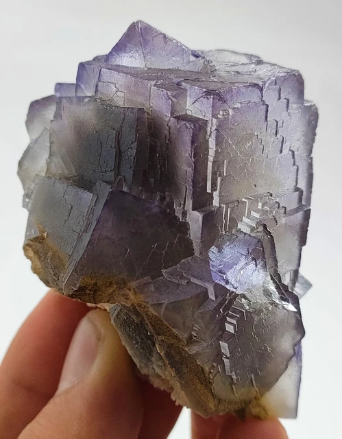 158 Gram Rare Attractive Color Cubic Fluorite Specimen From Kharan, Pakistan