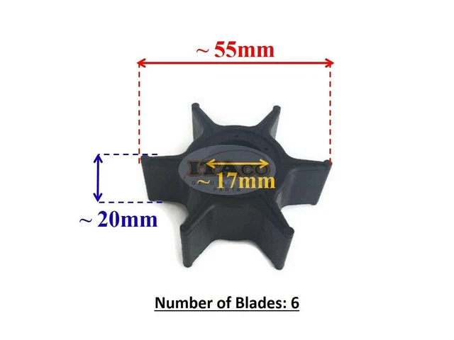 Boat 18-3248 Water Pump Impeller 19210-ZV5-003 18-3248 06192 Honda 4T Outboard