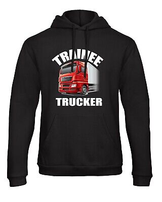 Trainee trucker truck lorry HGV driver black kids children hoodie pullover
