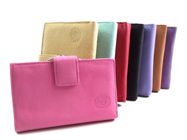 Neuf Qualité Femmes Véritable Super Doux Cuir Porte-Monnaie Crédit Carte Support