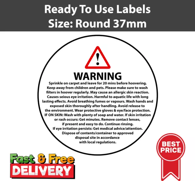 Personalised- CLP- PERFUME SPRAY safety warning stickers labels (21 per  sheet)