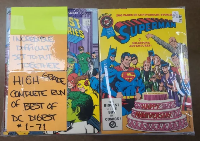 Best of DC Blue Ribbon Digest Comics 1-71 Complete SET in FN/VF Grade.