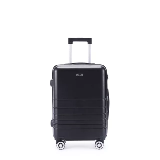 Kate Hill Bloom Luggage Small Wheeled Trolley Hard Suitcase Travel Black 53L