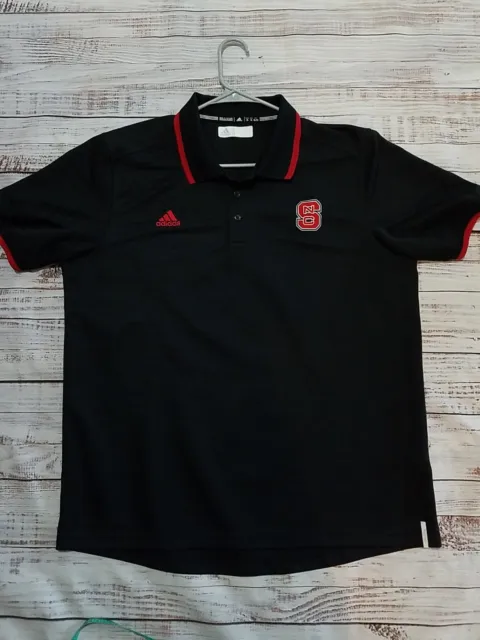 Mens XL Adidas Climalite NC State Wolfpack Polo Shirt